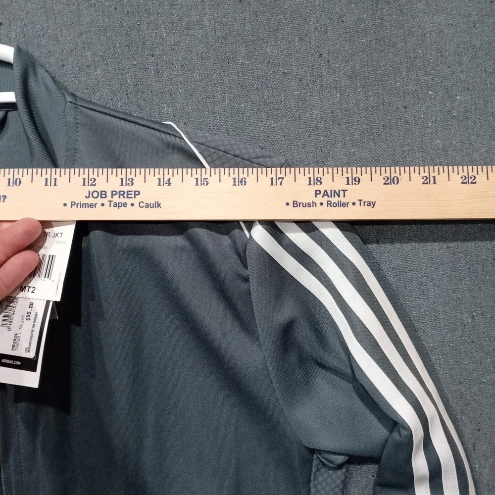 Adidas Tiro 23 League Training Jacket Grey White HS3504 Mens slim Large Full Zip